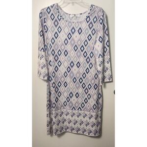 Jean‎ Pierre Klifa Hexa Lavender Print Daphne Dress Size Medium